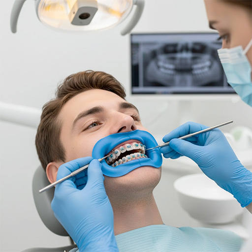 Установка брекетов